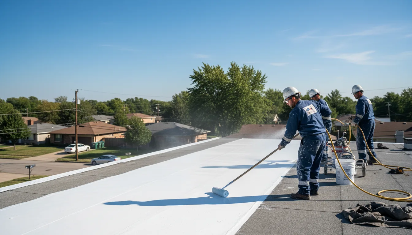 Commercial roof coating in Fultonham, OH near me